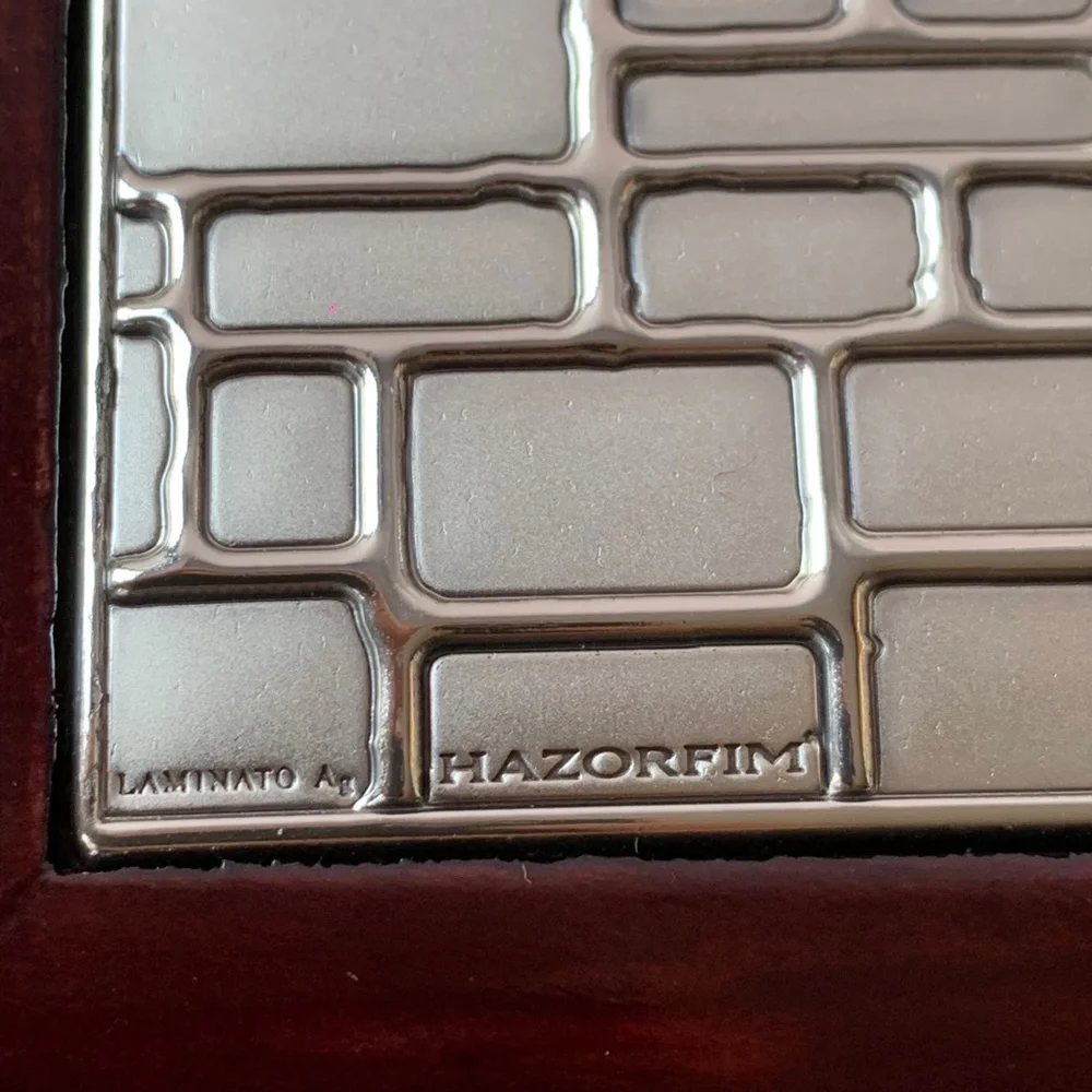 Brand New Hazorfim Israel Silver Plated Business Card Box